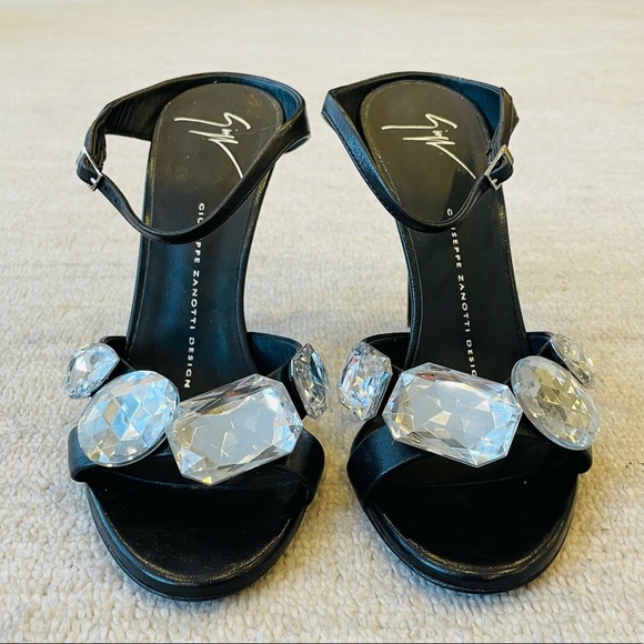 Giuseppe Zanotti Large Crystal High Heel Mules - Picture 1 of 7